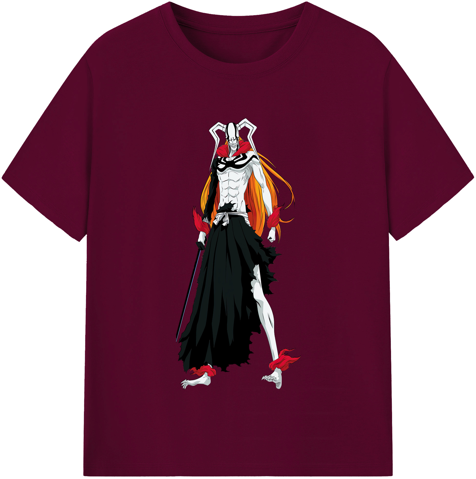 （画像用） ブリーチ 黒崎一護（くろさき いちご）BLEACH Kurosaki Ichigo レディースカジュアルプリントTシャツ（綿100％）